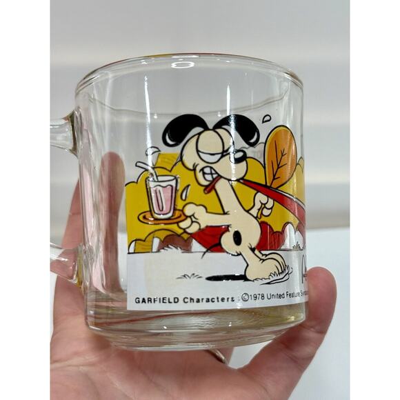 1978 McDonald's Garfield Glass Coffee Cup Mug VINTAGE - Picture 4 of 5